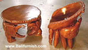 Wooden Crab Table And Wooden Crab Chair Furniture Boat Furniture Nautical Furniture