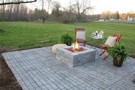 How To Build A Paver Patio With A Built In Fire Pit Paver Fire Pit Fire Pit Patio Pavers Backyard