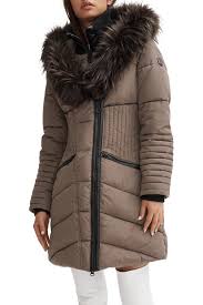 Faux Fur Trimmed Quilted Parka