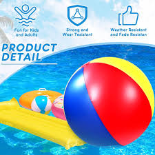 Amazon.com: 2 Pcs Giant Beach Ball 40 Inch Large Beach Ball Rainbow Color  Huge Inflatable Ball Jumbo Oversized Plastic Balls for Summer Beach Pool  Party Event Decoration Gift Idea for Kids Boys