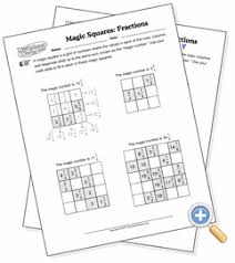 Quick sampling & delivery time: Fraction Magic Squares Worksheetworks Com