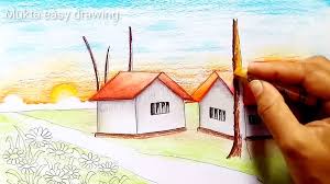 You can learn how to paint ! How To Draw Landscape With Oil Pastel Step By Step Easy Draw