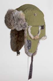 Canvas Trapper Hat With Rabbit Fur Trim In 2021 Trapper Hats Fancy Hats Fur Trim