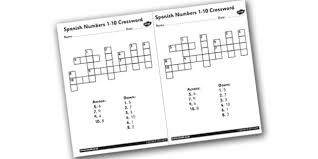 Check spelling or type a new query. Spanish Numbers Crossword Teacher Made
