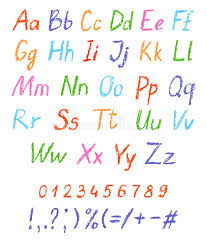 It is time to draw alphabets kids! Crayon Child S Drawing Alphabet Pastel Chalk Font Abc Drawing Letters Stock Vector Illustration Of Background Latin 91333936