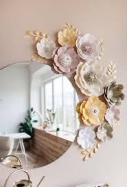 Ivory Beige Paper Flowers Paper Flowers Wall Decor Etsy Paper Flower Wall Decor Paper Floral Decorations Paper Flower Wall