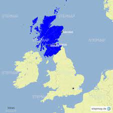 Schottland besteht aus dem nördlichen teil der grössten europäischen insel großbritannien sowie mehreren inselgruppen. Stepmap Karte Schottland Landkarte Fur Grossbritannien