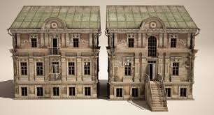 Old Abandoned Townhouse House 3d Model House 3d Model Townhouse 3d Model
