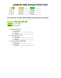 Ms 2 domain/range worksheet answers mr. Domain Range Practice Worksheet