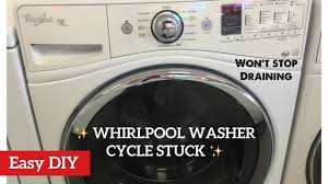 This means the washer is unable to drain properly, thus it won't unlock the door. Whirlpool Washer Door Locked Easy Fix Youtube