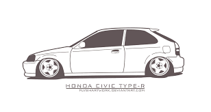 For adults of 30+jdm car coloring pages. Civic Type R Jdm Stickers Jdm Car Art