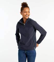 The quarter zip sweatshirt is perfect for so many times and places. Women S Soft Brushed Fitness Fleece Pullover Quarter Zip Outerwear Jackets At L L Bean