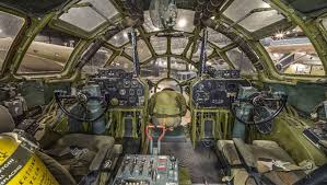 Itââ‚¬™s of the cockpit of the avro lancaster at duxford. Cockpit360