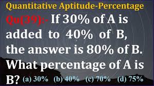 We did not find results for: If 30 Of A Is Added To 40 Of B The Answer Is 80 Of B What Percentage Of A Is B Youtube