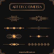 Dividers Collection In Art Deco Style Art Deco Fashion Art Deco Artwork Art Deco Logo