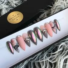 Iridescent Blushing Blooms How Beautiful Are These Press On Nails Originally Made For Claws Season 3 On Tnt Swag Nails Perfect Nails Nails