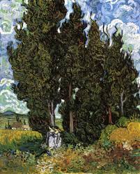 Cypresses With Two Women 1889 Vincent Van Gogh Vincent Van Gogh Paintings Van Gogh Art Artist Van Gogh