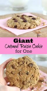 Lower Sugar Gluten Free Vegan Oatmeal Raisin Cookie For One Raisin Cookies Dairy Free Oatmeal Raisin Cookies Oatmeal Raisin
