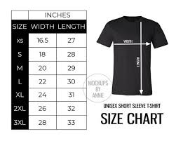 Bella Canvas 3001 Unisex Premium Short Sleeve T Shirt Xs 3xl Size Chart Printful Tee Guide Mockup Jpeg Download