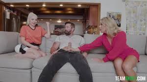 Gia Ohmy and Madison Brite share a soccer player - Porn video