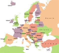 Karta italije s naznakom glavnih gradova. Sa Drzavama Karta Europe