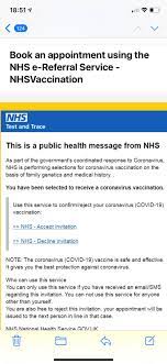 This is the main nhs app which contains your private medical records (once. Neighbourhood Alert Warning Regarding Fake Covid19 Vaccine Invitation Emails