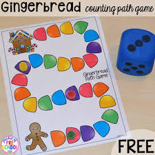 Using math manipulatives with preschoolers can be a lot of fun! Gingerbread Path Games By Pocket Of Preschool Teachers Pay Teachers