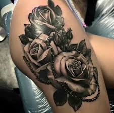 Love These Roses Leg Tattoos Pearl Tattoo Trendy Tattoos