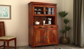 Get The Exclusive Range Of Kitchen Almirah Online From Wooden Street In 2020 Crockery Unit Wooden Kitchen Cabinets Kitchen Furniture