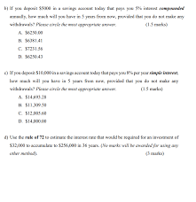 May 10, 2021 · here are the popular ways to calculate how much money to keep in savings: B If You Deposit 5000 In A Savings Account Today Chegg Com