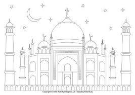 Our coloring book is perfect for those who love coloring! Mosque And Starry Sky Colouring Page Free Download Colouring Pages Ramadan Crafts Ramadan Kids