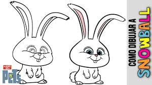 Dibujando A Snowball La Vida Secreta De Tus Mascotas 2 Drawing Snowball The Secret Life Of Pets 2 Youtube