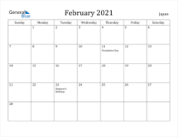 We are proud to offer simple, sleek calendars in the pdf format so that anyone can be prepared. Japan February 2021 Calendar With Holidays