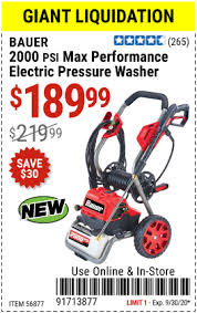 Pressure washer coupon harbor freight overview. Harbor Freight Tools Coupon Database Free Coupons 25 Percent Off Coupons Toolbox Coupons 2000 Psi Electric Pressure Washer