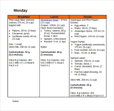 sample diet plan template 9 free documents in pdf word