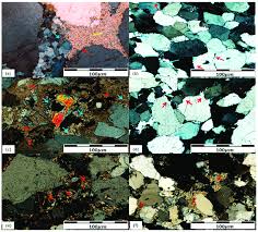 thin section photomicrographs of sandstones showing a