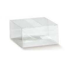 Bomboniera portaconfetti scatola trasparente tubo mm 60x38 pz.50 scatola in pvc acetato, busta a tubo aperture con alette ripieghevoli su entrambi i lati. Scatole Trasparenti Automontanti In Pvc Mm 120x90x80 Pz 10