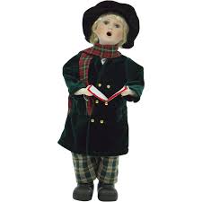 Shop wayfair for the best life size christmas carolers. Fraser Hill Farm 20 In Victorian Boy Christmas Caroler Figurine Green Coat Music Motion Animated Holiday Decor Overstock 32461677