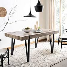 Looking for some dining room inspiration? Amazon Com Safavieh Home Alyssa Rustic Industrial Brown And Black Dining Table Brown Wood Dining Table Mid Century Dining Table Industrial Dining Room Table