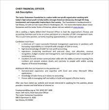 Finance officers are executives who handle financial issues and decisions in a company. Cfo Job Description Template 9 Free Word Pdf Format Download Free Premium Templates