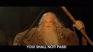 What to do when gandalf says you shall not pass? You Shall Not Pass Gif On Imgur