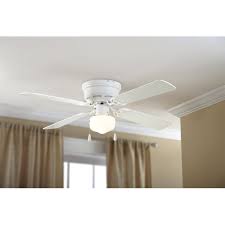 Mainstays 42 Hugger Metal Indoor Ceiling Fan With Single Light White 4 Blades Led Bulb No Remote Control Walmart Com Walmart Com