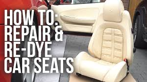How to safely remove paint from leather car seats w/ ken clark. Repair And Re Dye Cracked And Worn Leather Car Seats Youtube