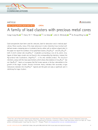 Check spelling or type a new query. Pdf A Family Of Lead Clusters With Precious Metal Cores