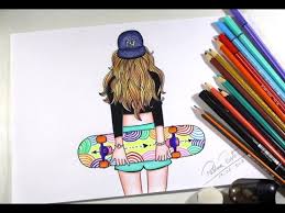 64 opções de tatuagens femininas pra você causar! Como Desenhar Garota Tumblr Skatista Passo A Passo Youtube