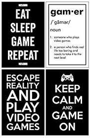Amazon Com Gaming Posters Set Of 4 11x17 Inches Video Game Artwork Gamer Wall Art Boys Room Kids Print B Gaming Wall Art Children Room Boy Gaming Posters