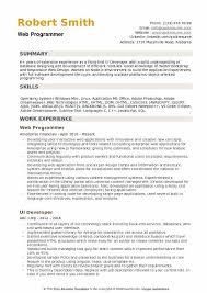 web programmer resume samples qwikresume