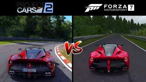 Gran turismo sport is running on ps4 pro at 4k mode. Forza 7 Vs Gt Sport Vs Project Cars 2 Ultimate Graphics Comparison L Laferrari Nurburgring Youtube