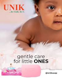 Mild and nourishing, Unik Baby Soap is carefully crafted to pamper your  little one's delicate skin, ensuring it stays clean, soft, and healthy with  every bath. 🌟 Shop now and give your