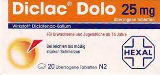 Diclac Dolo 25mg Uberzogene Tabletten 20 Stuck Sanicare 01235521